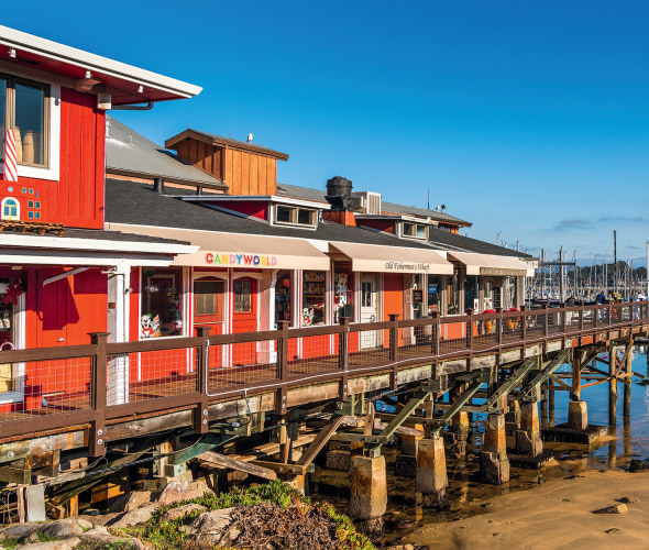 Shops on the Monterey wharf.