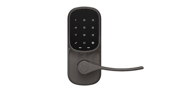 Smart door lock with lever