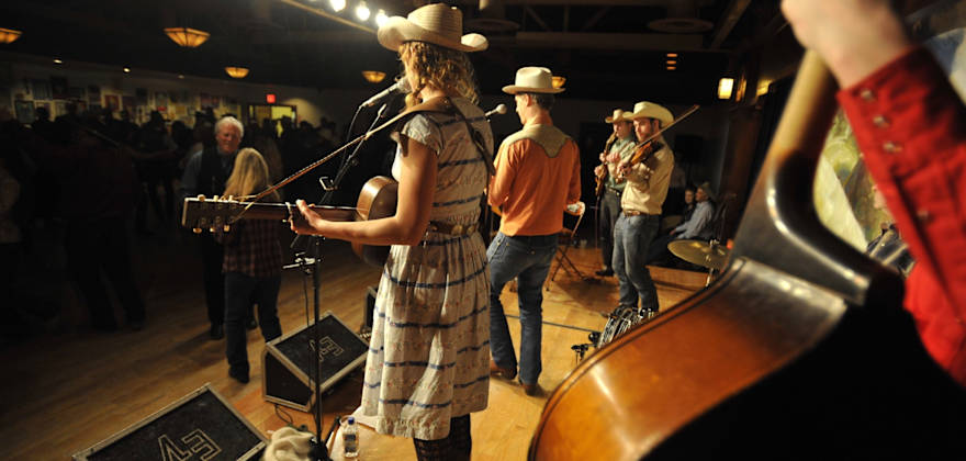 band performs at the National Cowboy Poetry Gathering in Elko, Nevada, picture