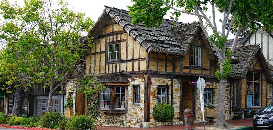 A fairy-tale building in downtown Carmel-by-the-Sea, California