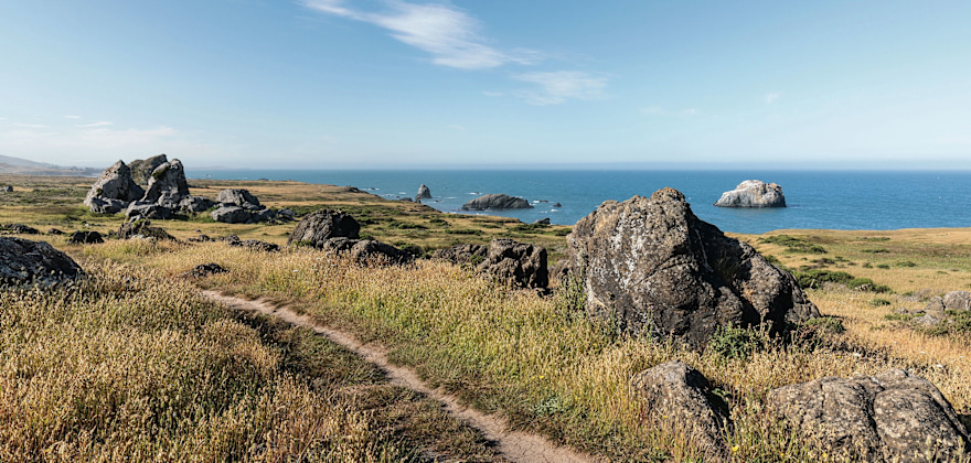 Kortum Trail along Northern California's rocky Sonoma coast, picture