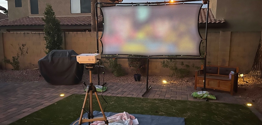 Simple Backyard Movie Theater DIY