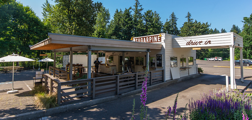 Sugarpine drive-in on a sunny day.