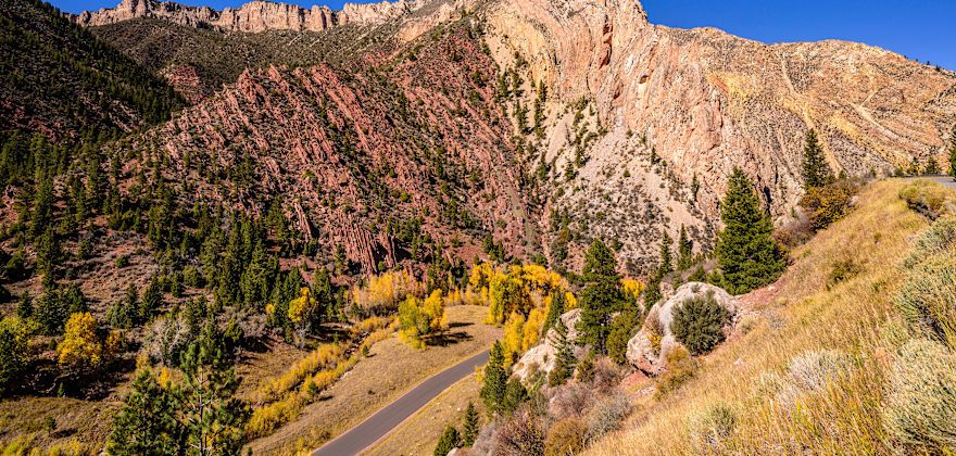 The Sheep Creek Geological loop road in the Uinta Mountains