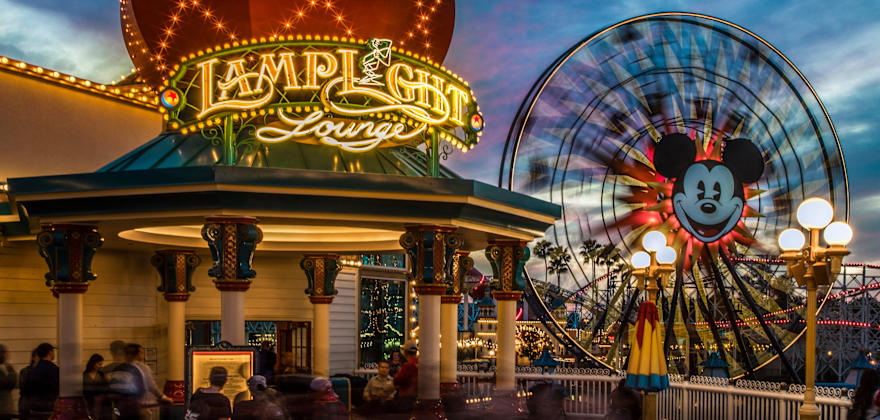 Exterior of LampLight Lounge in Disney's California Adventure Park.