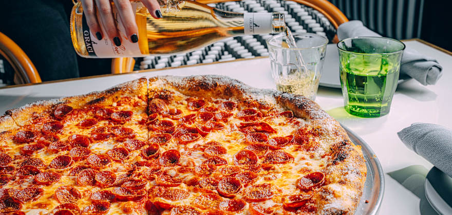 A large pepperoni pizza 