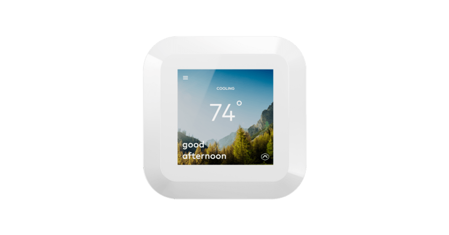 Smart thermostat pro on a wall