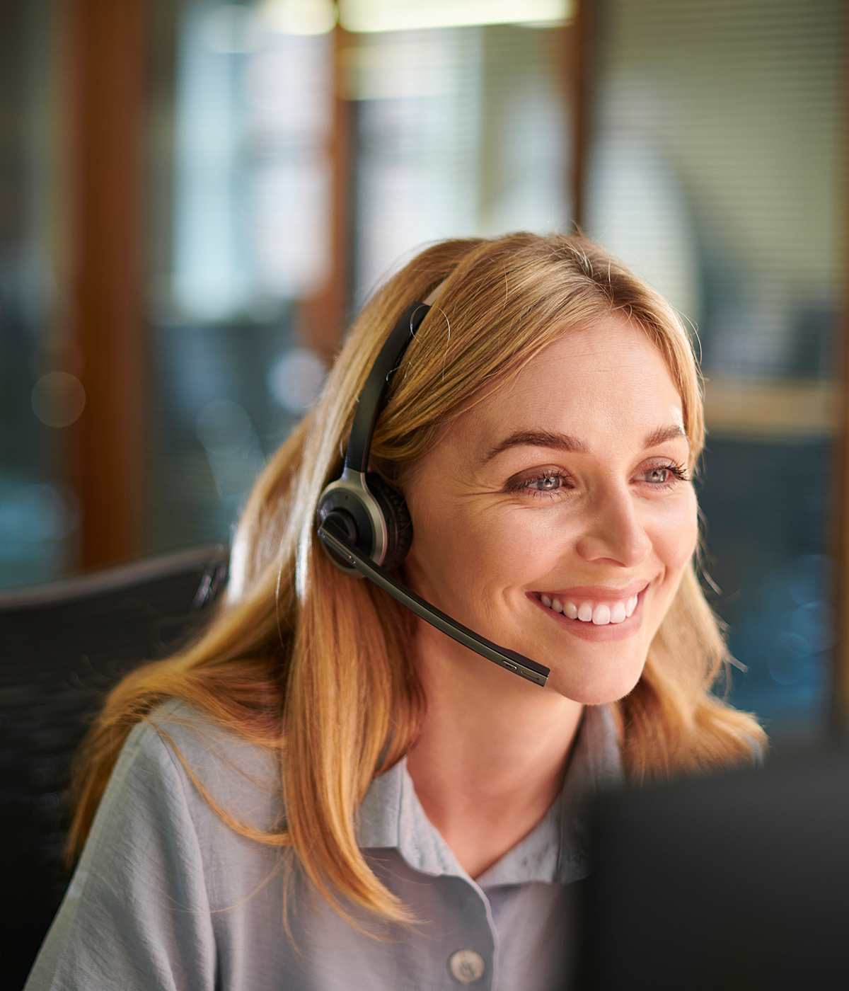 A Customer Service Agent ready to help