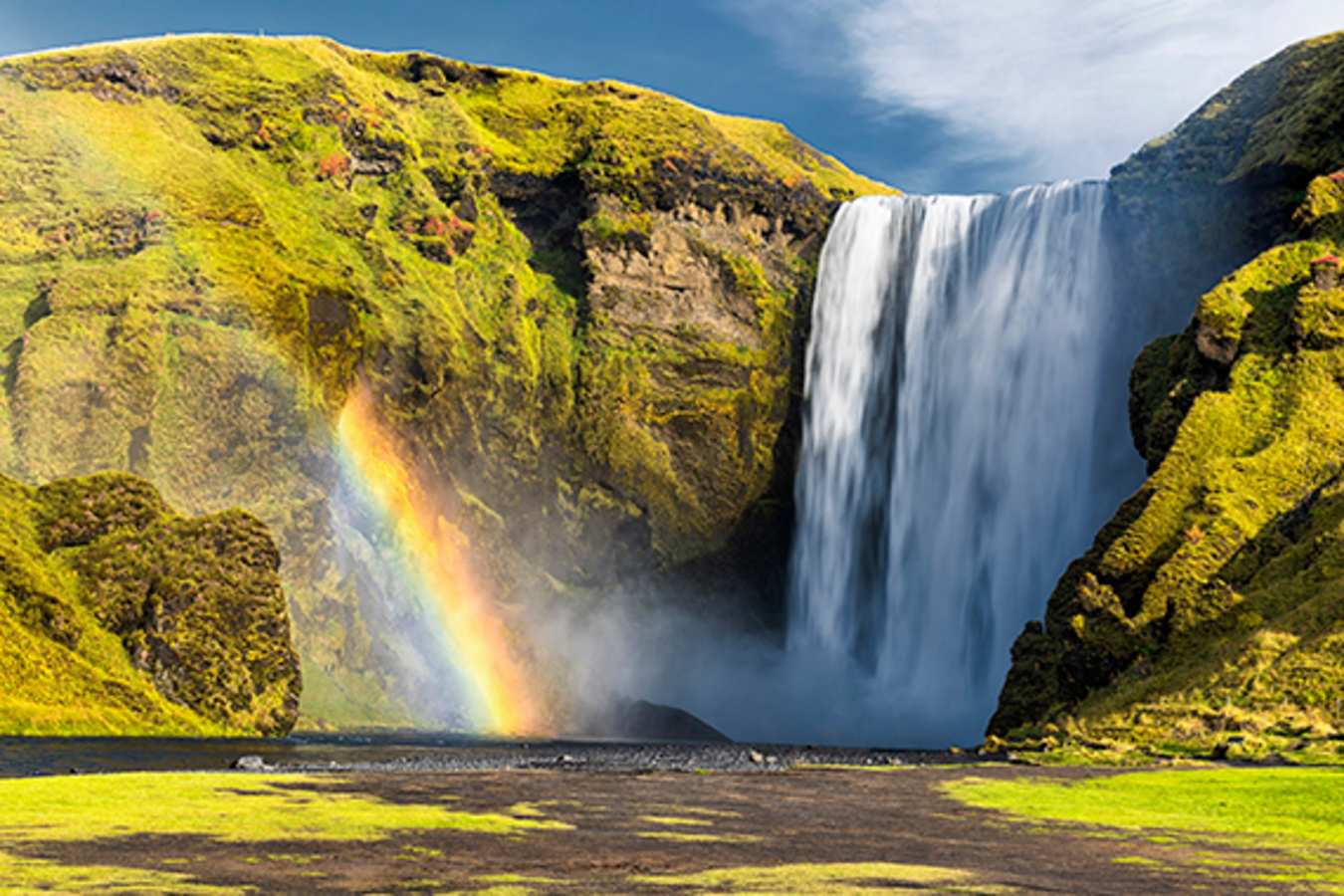  see Skogafoos waterfalls in iceland