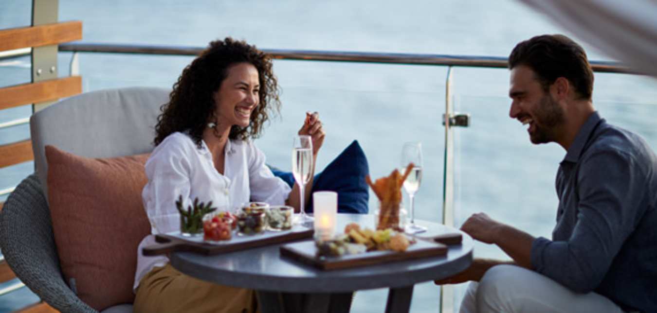 couple glamping on a celebrity ship 