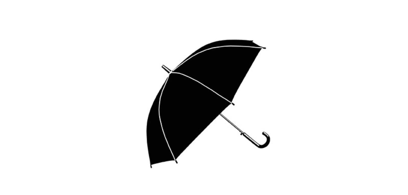 a black umbrella
