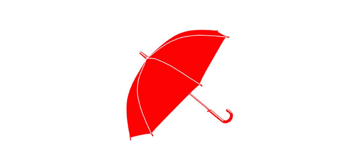 a red umbrella