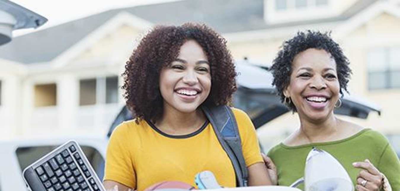 Mom with her daughter going away to school