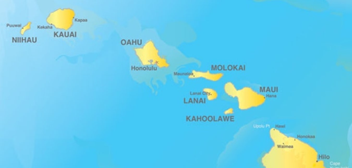 hawaii island map