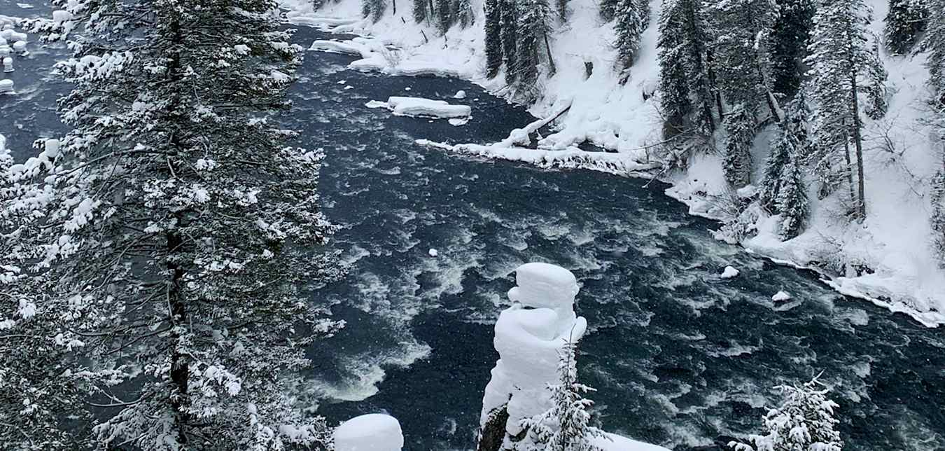 Viewing platform above Henry’s Fork of the Snake River.