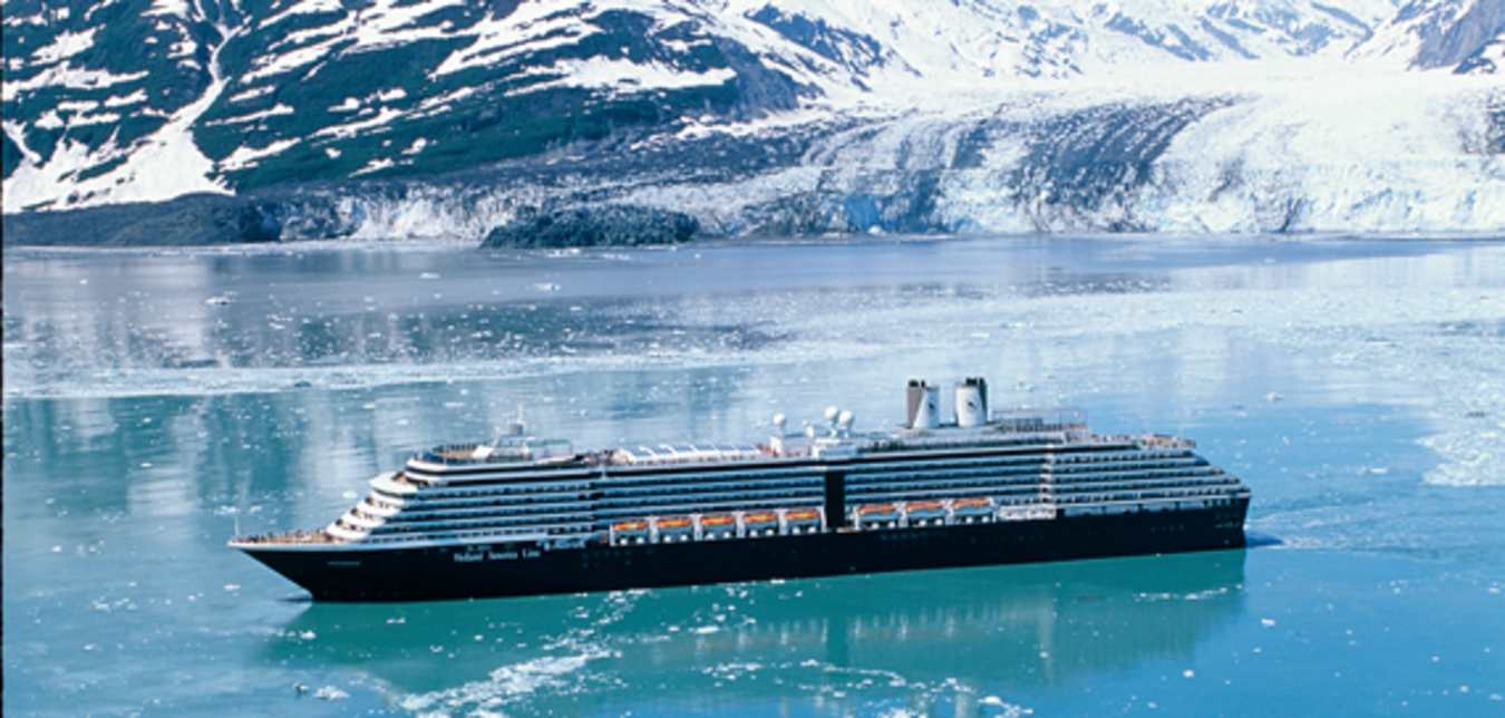 holland america line ship sailing in alaska