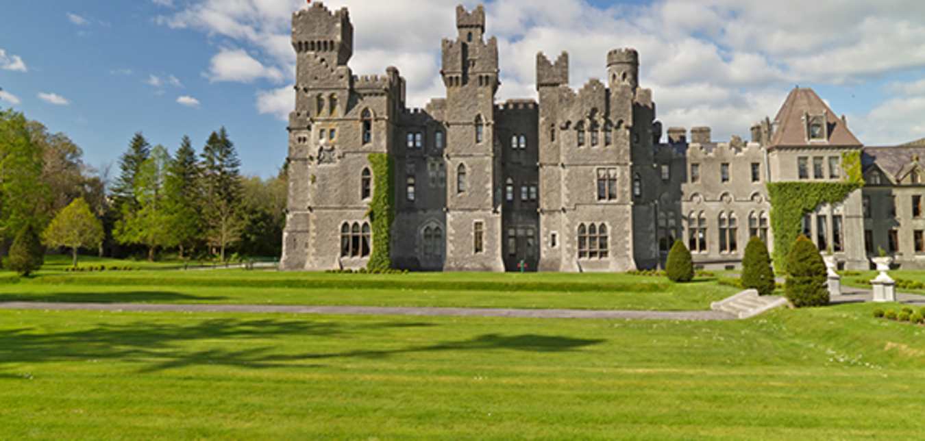 Ashford castle and garden in ireland
