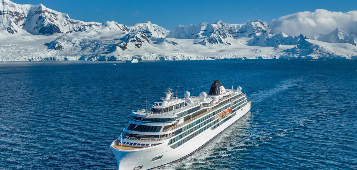 viking expedition ship in antarctica