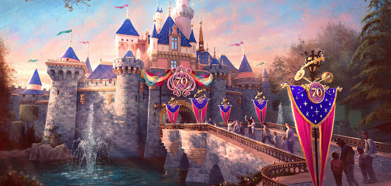 disneyland castle 70th anniversary