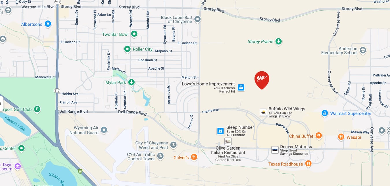 map of AAA Cheyenne Branch location