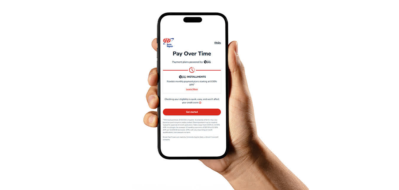 Bread Pay financing screen 