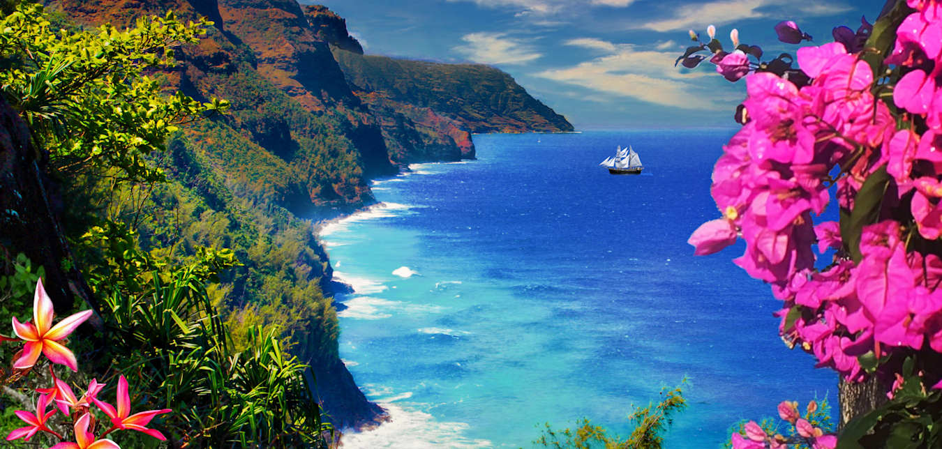 kauai coastline in hawaii