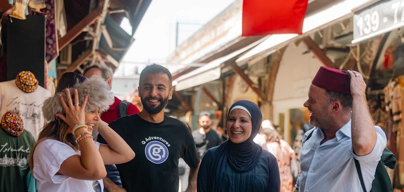 group in isntanbul on a g adventures trip