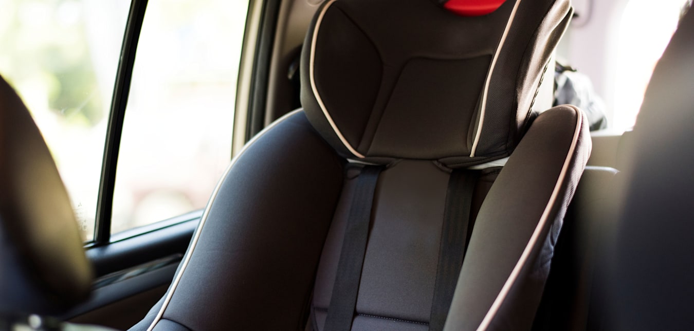 Car seat in the back of a AAA member's car.
