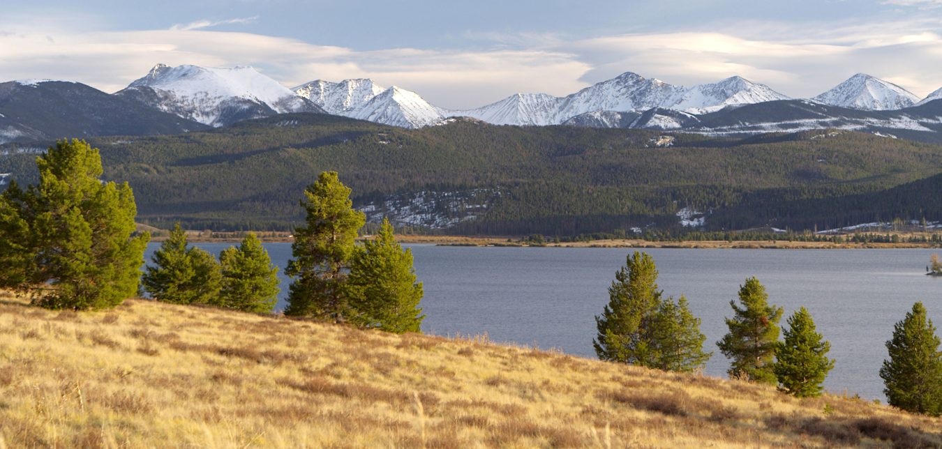 Georgetown Lake along the Highway 1 Pintler Route in Montana on a cloudy day.