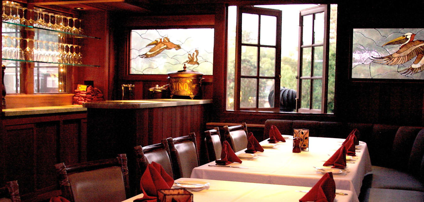 Inside the dining room at Shadowbrook restaurant in Capitola, California.