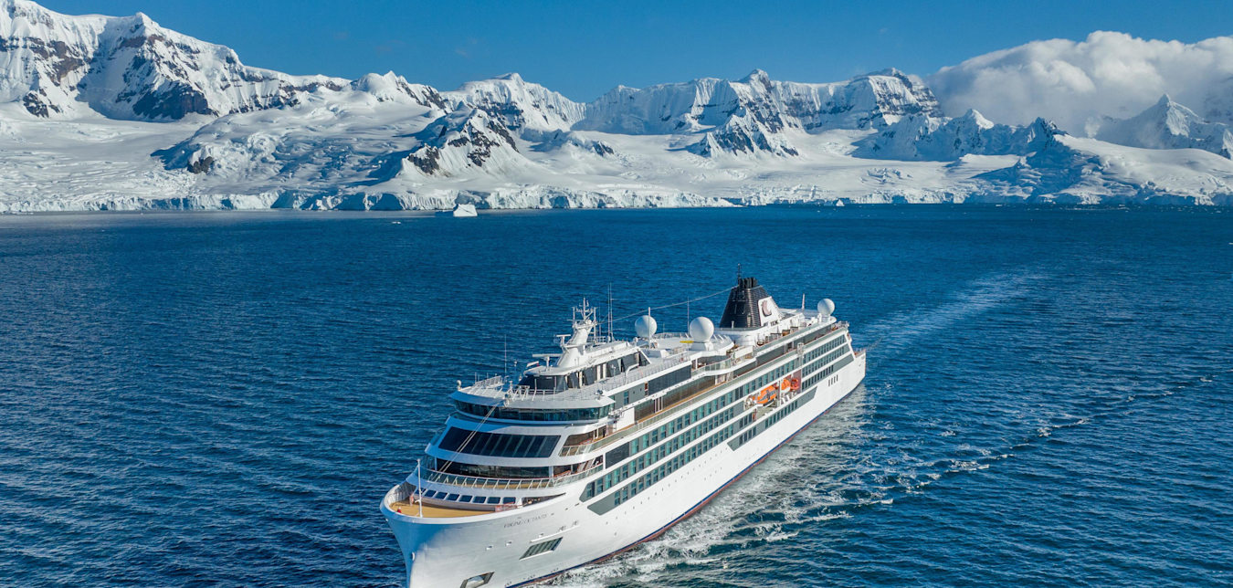 viking expedition ship in antarctica