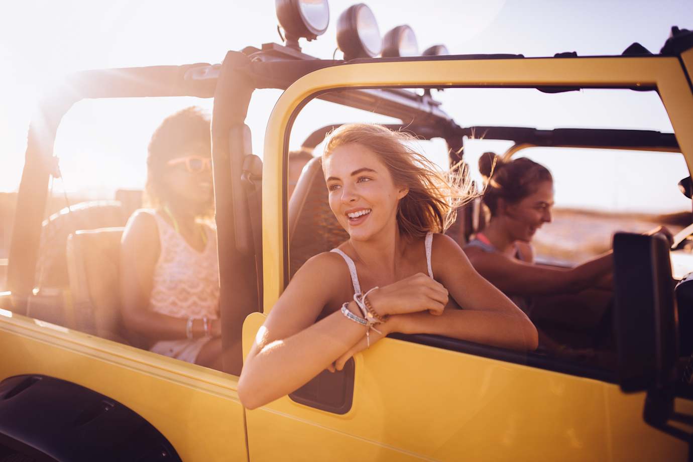 Girls in Jeep