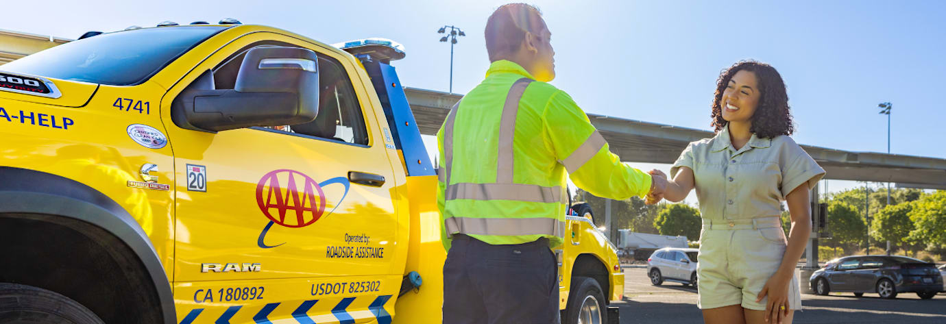 AAA roadside assistance truck