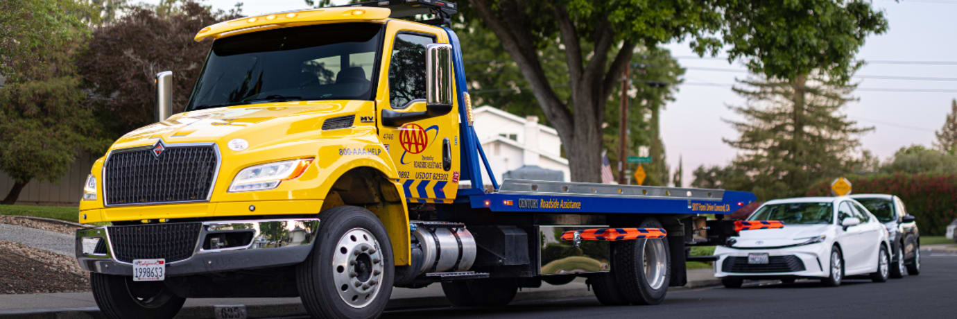 AAA roadside assistance truck