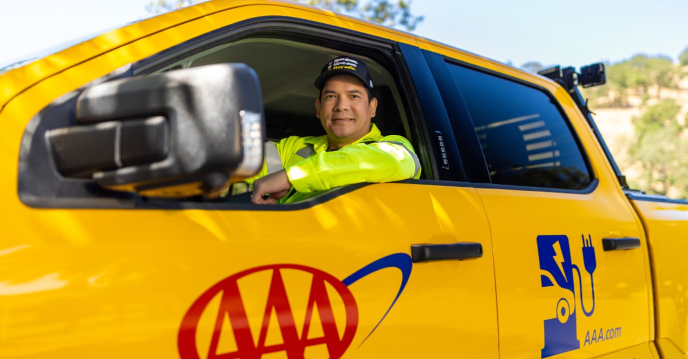 AAA roadside assistance truck