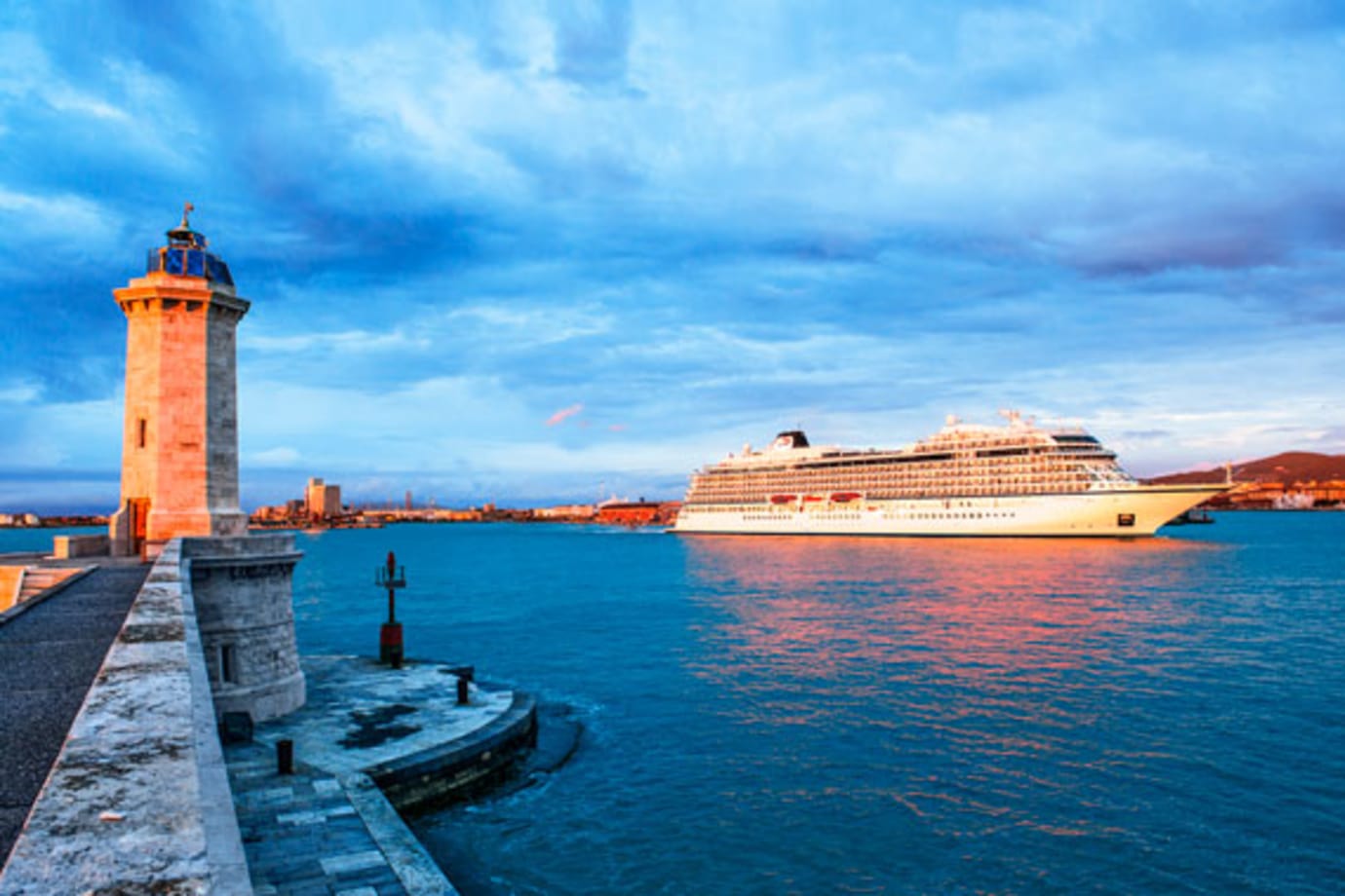 viking ocean ship in livorno