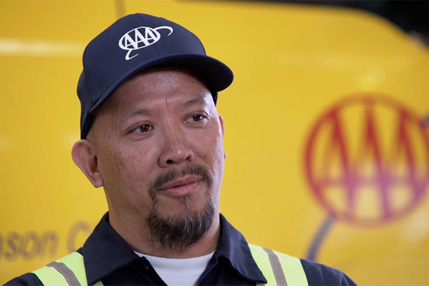 AAA motorcycle roadside service technician Douglas Chew