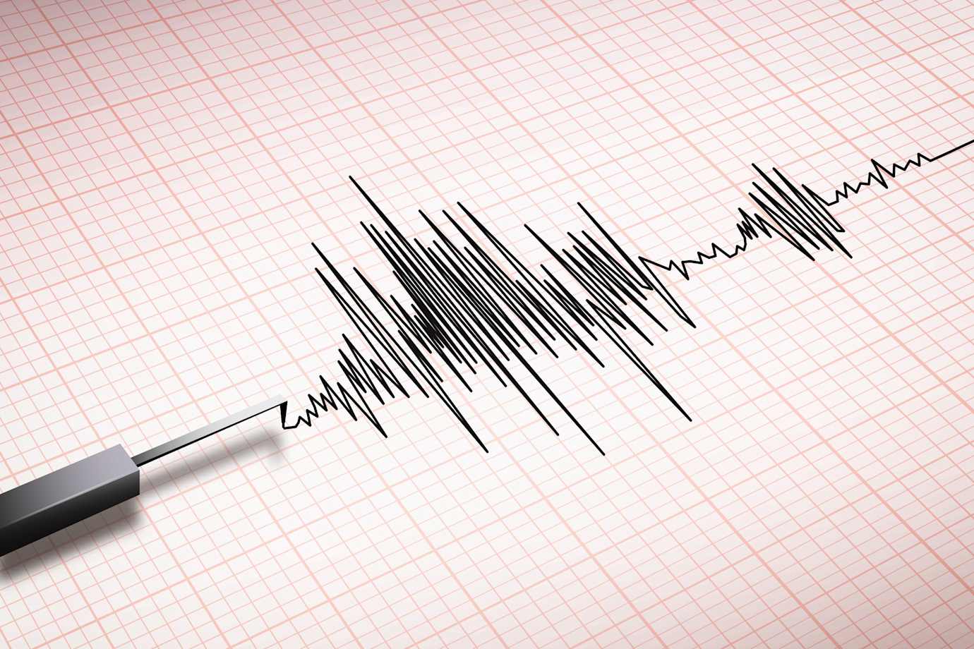 a seismograph reading an earthquake in california