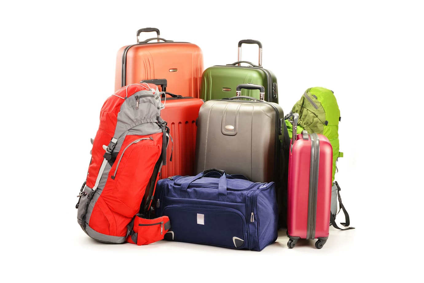multiple luggage pieces