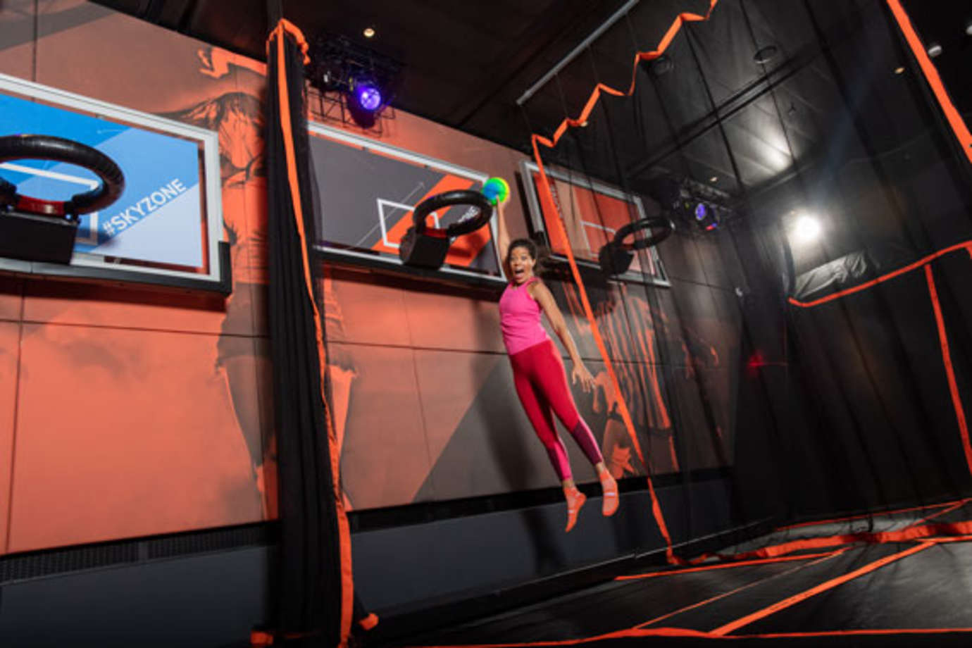 woman in carnival cruise lines skyzone