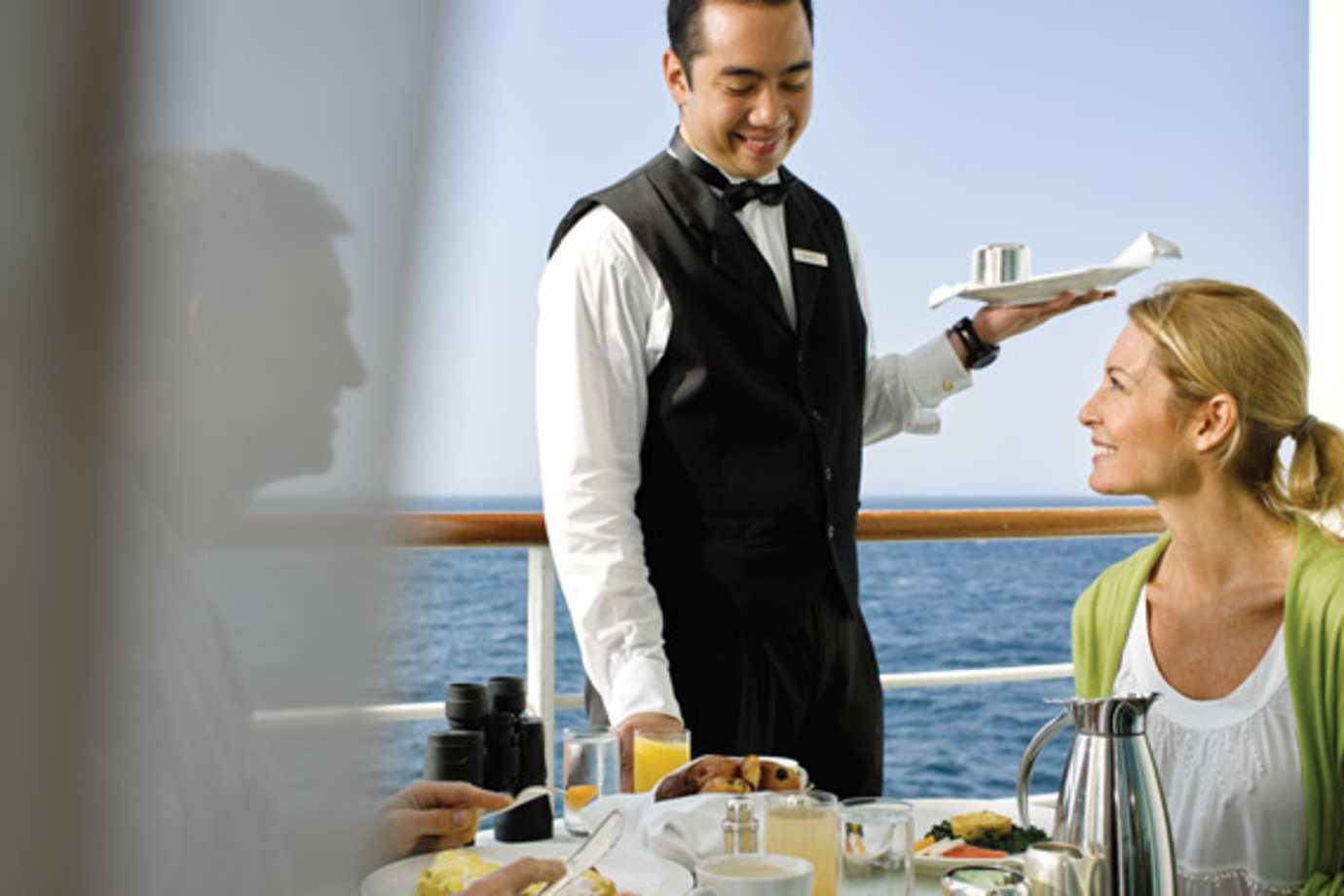 silversea butler serving breakfast