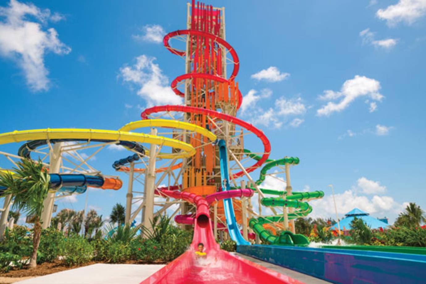 waterslide on royal caribbean's private island, cococay