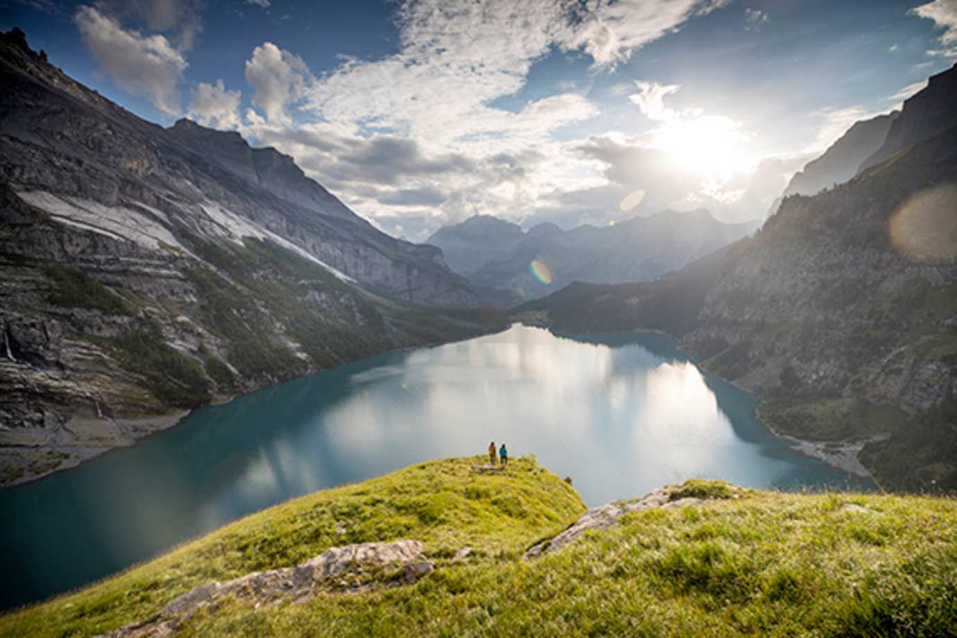visit switzerland to see Lake Oeschinen