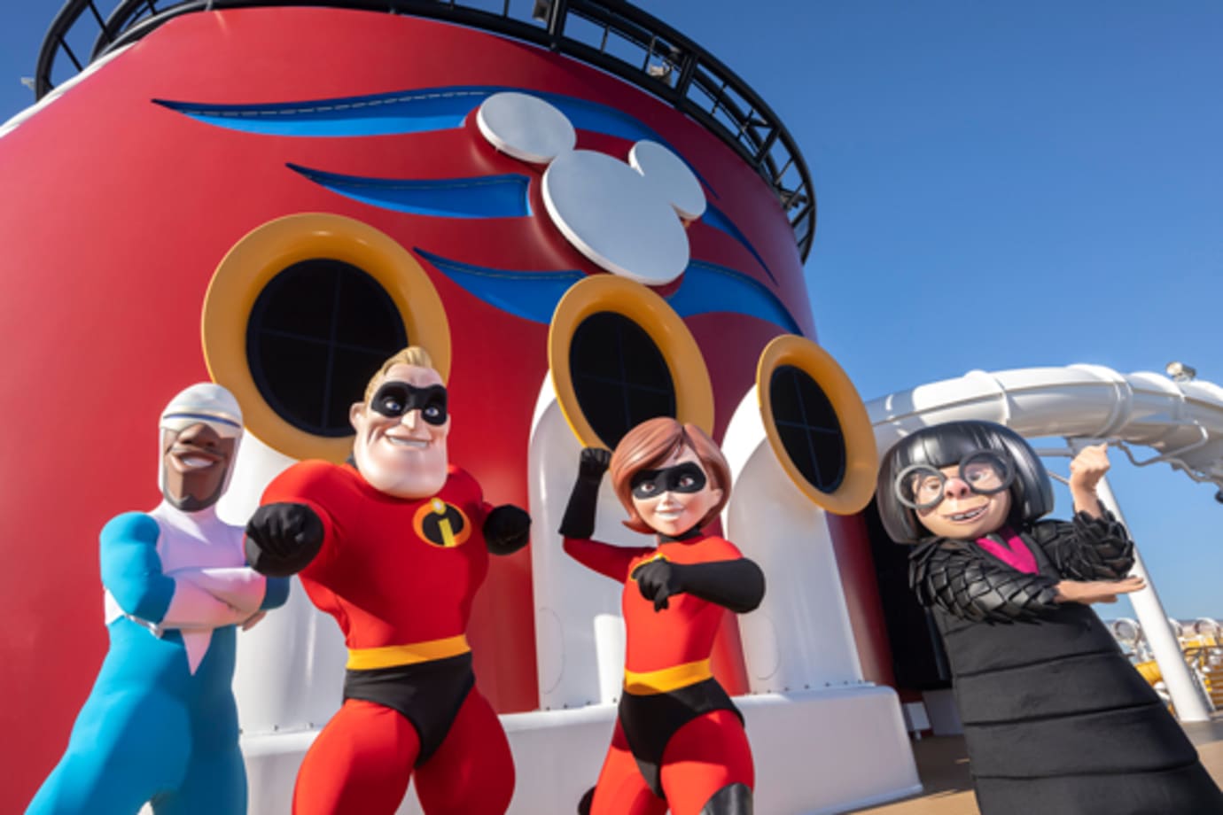 the incredibles on pixar day at sea on disney cruise line ship