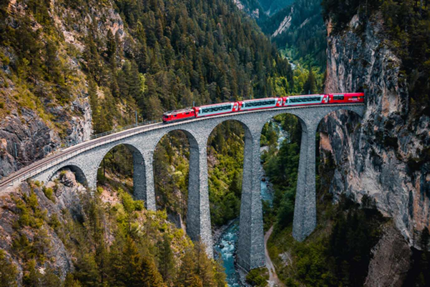 visit switzerland and ride on the glacier express train