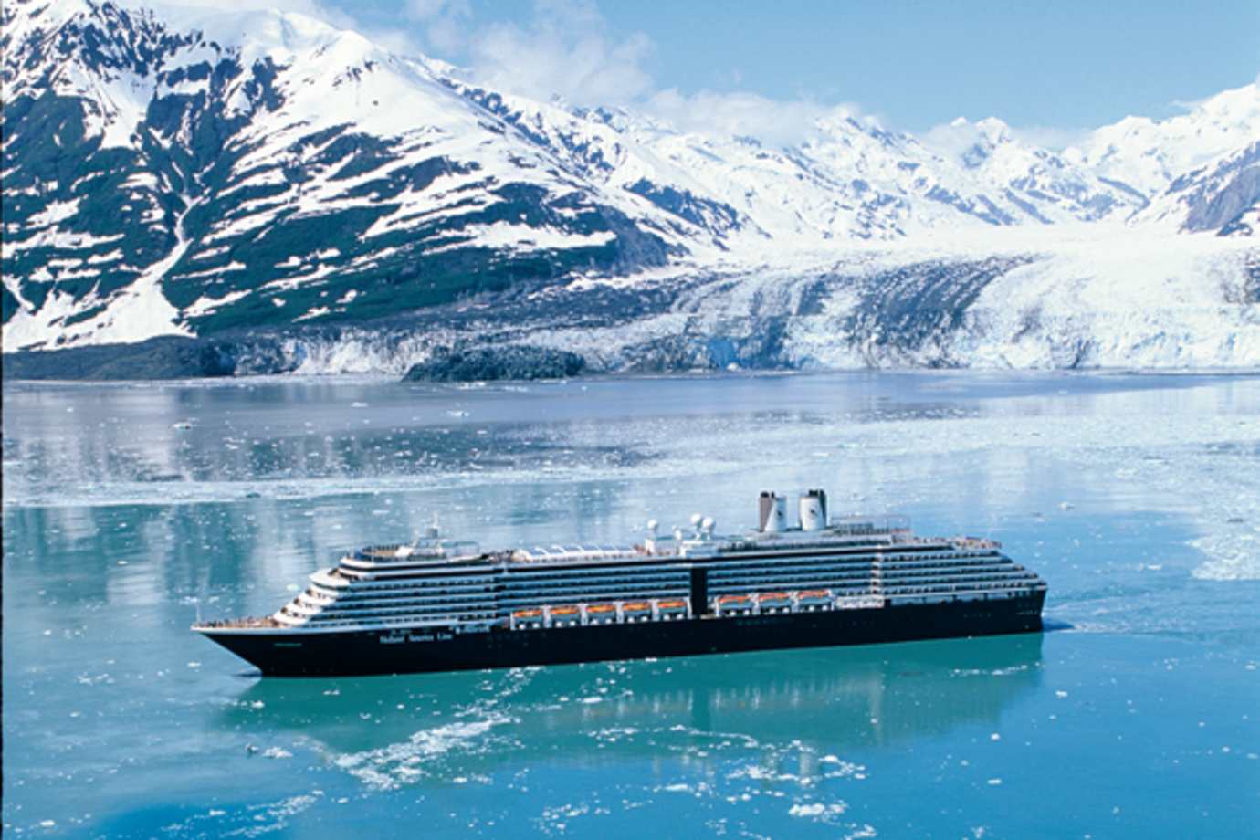 holland america line ship sailing in alaska