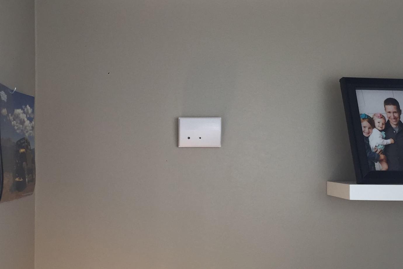 Sensor mounted on wall