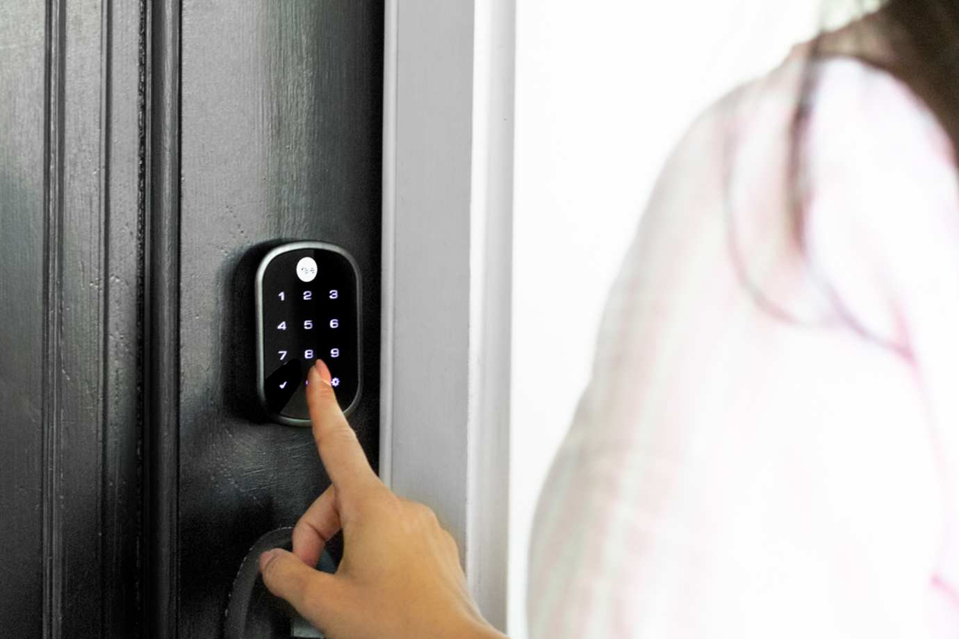 Person using Smart Lock