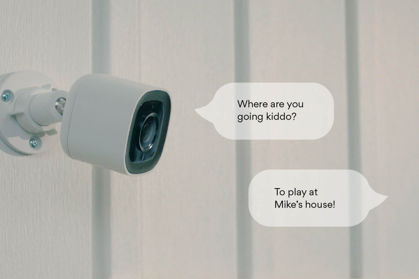 Camera with speech bubbles