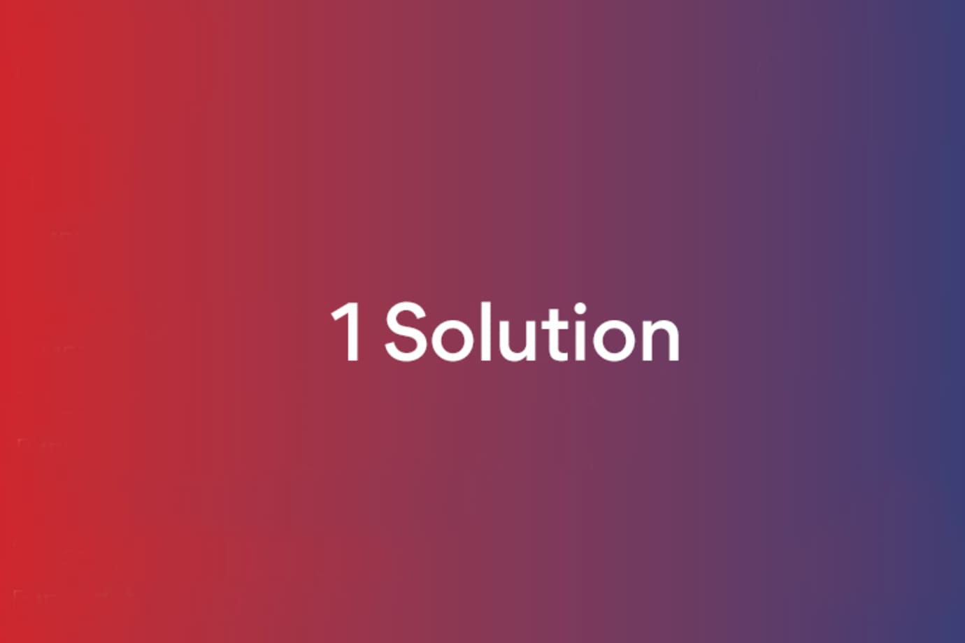 1 solution